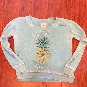 Billabong Light Blue Aloha Pineapple Sweatshirt